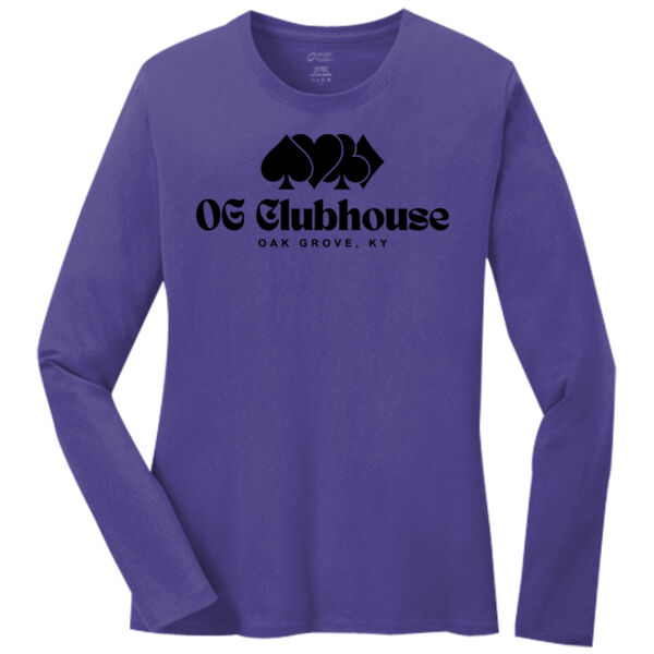 OG Clubhouse Suite  - Women's Long Sleeve Core Cotton Tee Thumbnail