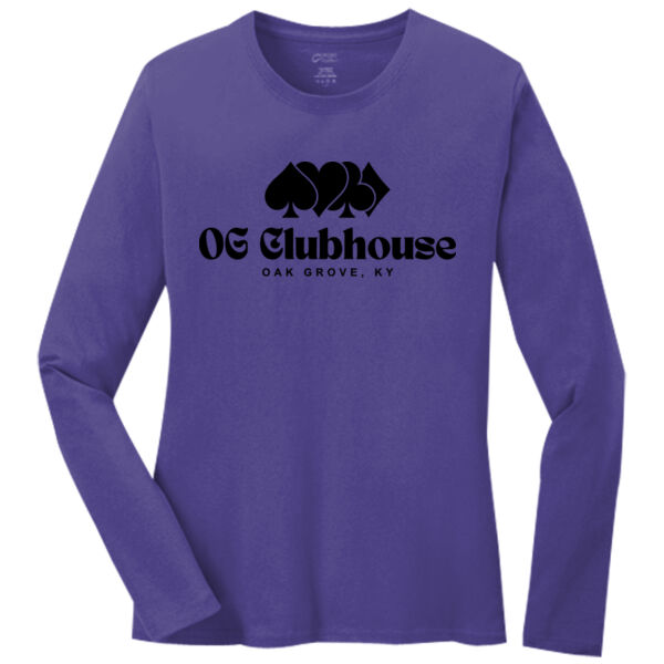 OG Clubhouse Suite Back - Women's Long Sleeve Core Cotton Tee Thumbnail