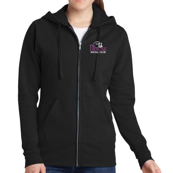 Ladies Pink OG Card - Women's Core Fleece Full Zip Hooded Sweatshirt Thumbnail
