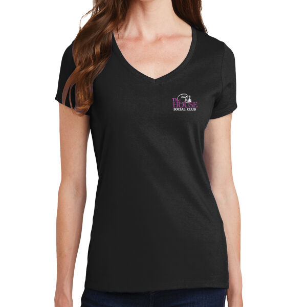 Ladies Pink OG Card - Women's Fan Favorite V Neck Tee Thumbnail
